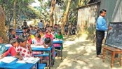 Classes under open sky in Nagarpur