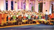 Military band display on Victory Day in Kolkata