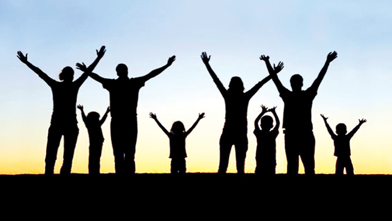 Present world linking past and future